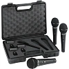 Микрофон Behringer XM1800S, набор из 3-х динамических микрофонов в кейсе
