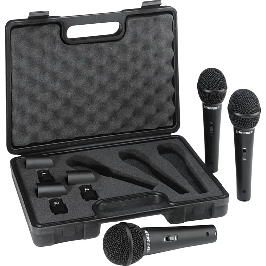 Микрофон Behringer XM1800S, набор из 3-х динамических микрофонов в кейсе