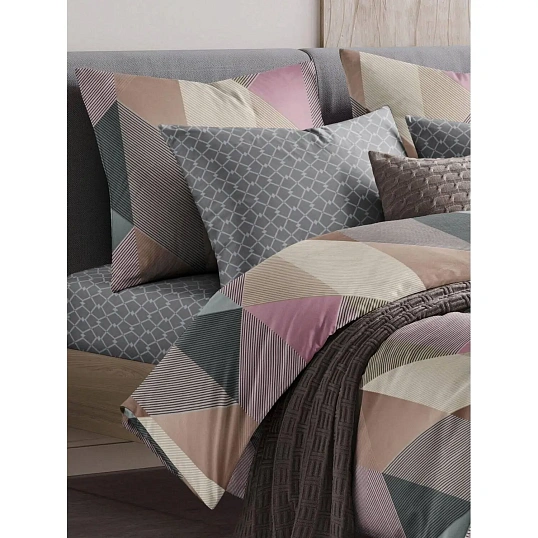 Постельное белье Евро Поплин (нав.70х70-2шт),Cheviot Hills