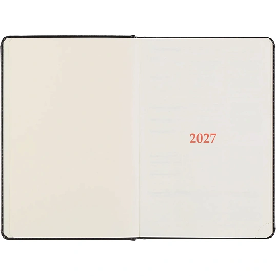 Ежедневник датированный 2027 Attache А5 168л 143x210 черн (золотист срез)