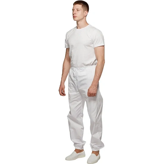 Брюки для пищевого производства бел. универс. сат у17-БР (р.60-62)р.158-164