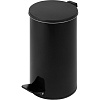 Ведро мусорное с педалью круглое 10 л черное, 200 ммx 310 мм
