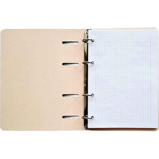 Тетрадь общая А5, 80л. клетка, кольца  155х212мм. Nature, прибой N1551