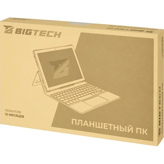 Планшет BigTech D2 10.95 8/128 ГБ LTE Wi-Fi с клавиатурой кофейно-серый