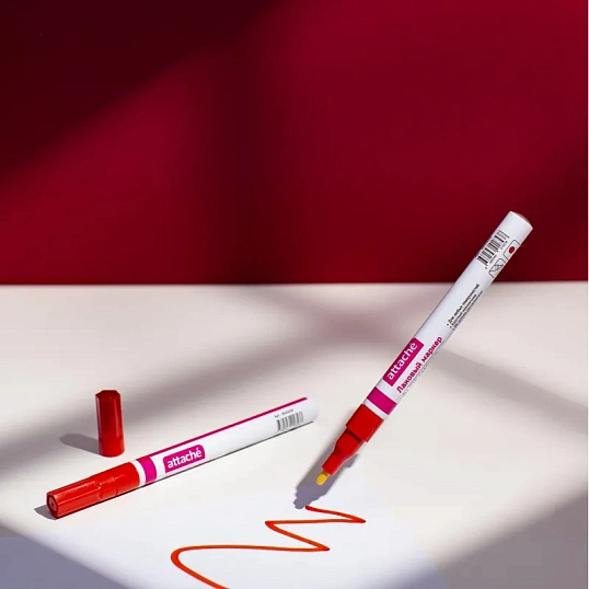Маркер лаковый Attache 2 мм красный