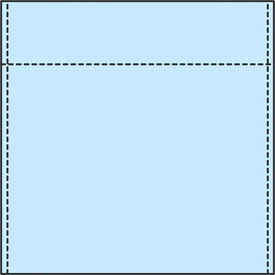 Наволочка н/с 60х60см спанбонд пл.25, голубой, 5шт/упак, 4829/5