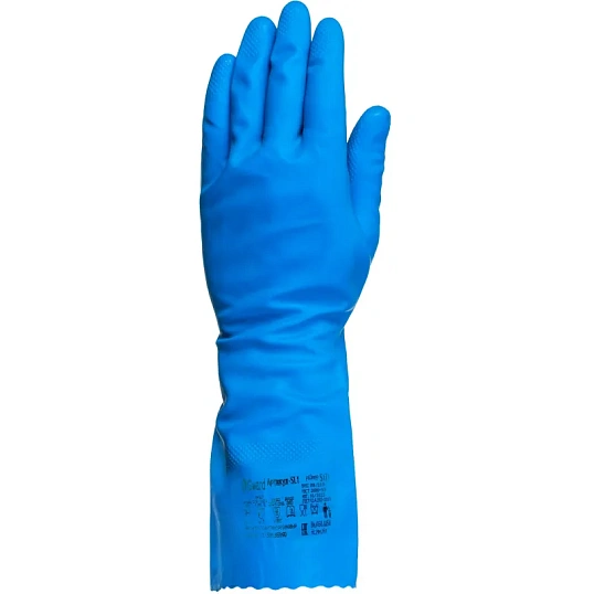 Перчатки защитные латекс КЩС Gward SL1 цв.синий р.7 (12 пар/уп)