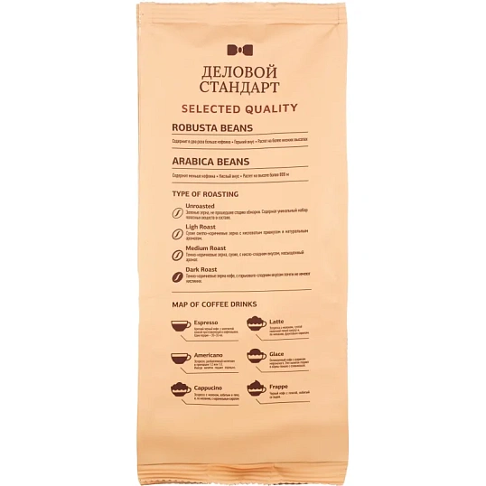 Кофе Деловой Стандарт Piccante Crema молотый натуральный жареный, 250г