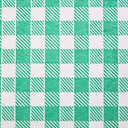 Скатерть одноразовая Luscan, 120х200см 6шт/рулон, зеленая клетка