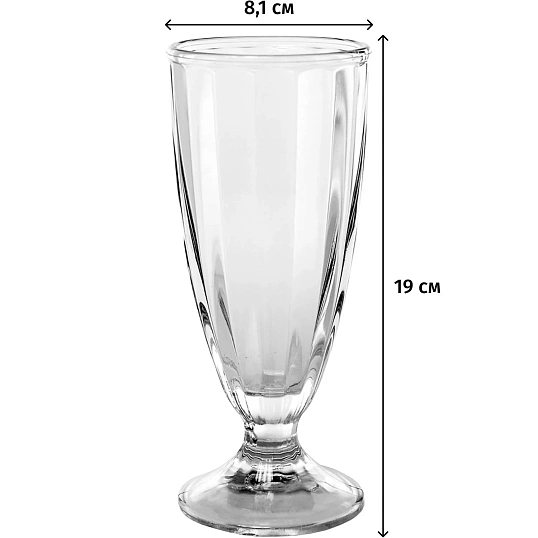Бокал для кокт. 355 мл Alaska soda cup Milkshake d 8,1 см h19 см 6 шт/уп