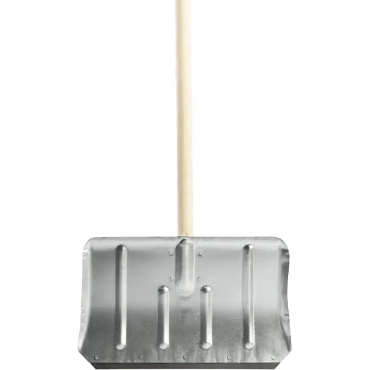 Лопата д/уборки снега ЛТР 50х30х140 см стальн/ковш(оцинк) с дерев/черенком