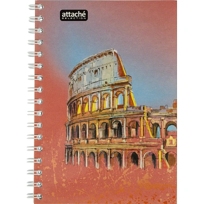 Бизнес-тетрадь А6,80л,кл,бок.греб,карт+УФлак Attache Selection TravelItaly