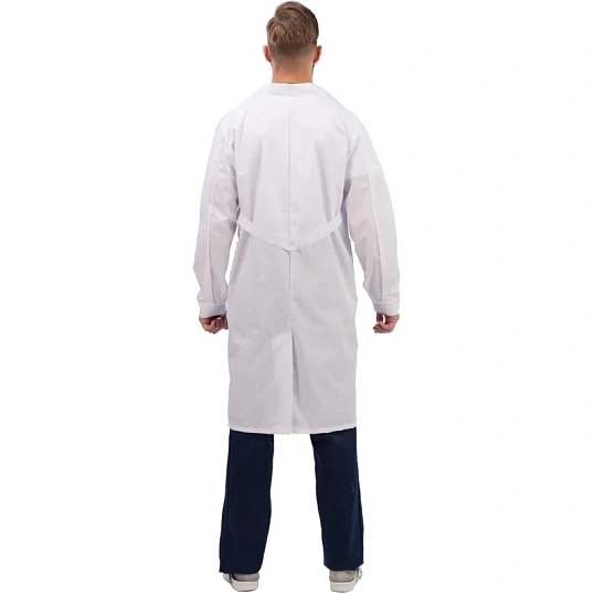 Халат для медицинского персонала муж. м04-ХЛ цв.бел. (р.52-54) 182-188