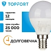 Лампа светодиодная Topfort E14 10W 4000K шар