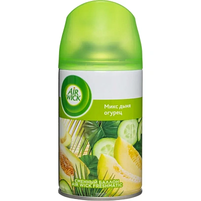 Баллон сменный для автоосвежителя Air Wick Микс дыня огурец, 250мл