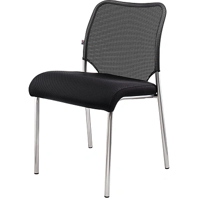 Стул UN_Amigo chrome сиденье W/спинка T _ хром сетка ткань / черный