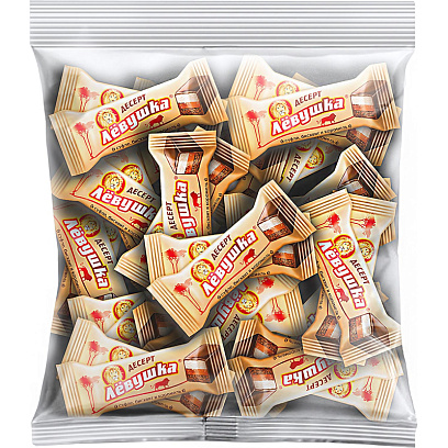 Конфеты шоколадные Левушка Десерт карамельно-сливочный, 500г