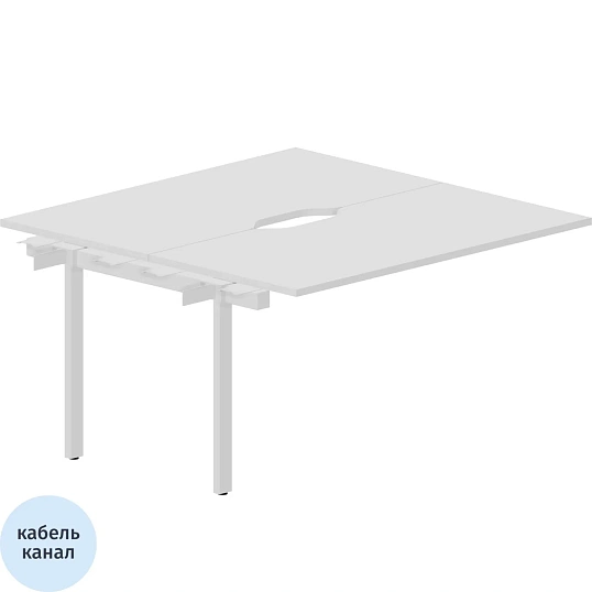 Модуль рабочей станции ARENA 2р.м в. пр.эл 1380х1366 UNN2TPV147BLBL бел/бел