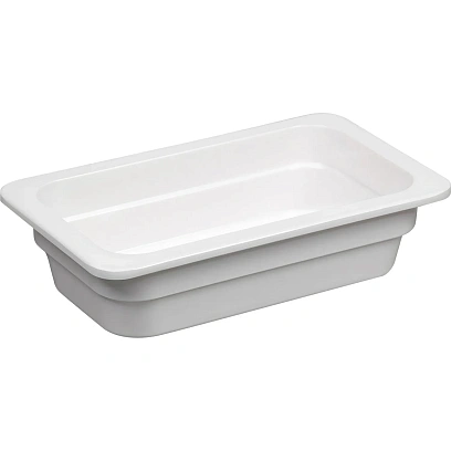 Гастроемкость 1/4 h65 мм пластик меламин 263х159х65 мм 1,8 л White