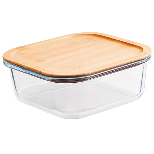 Контейнер стекл квадр 1230мл бамб/кр Studio TM Appetite