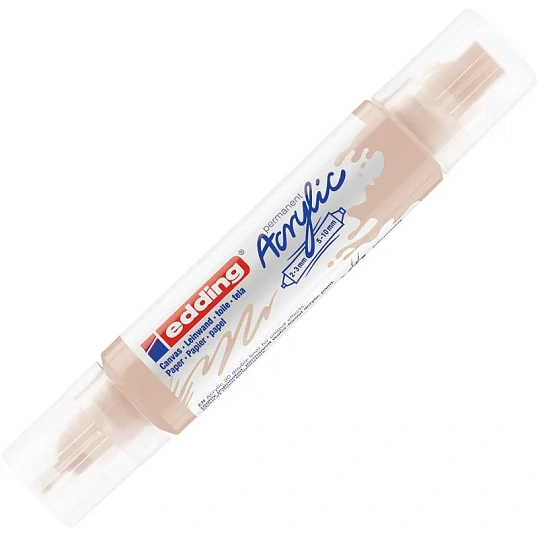 Маркер акриловый двусторонний 3D Edding 5400/255. Телесный/Warm beige