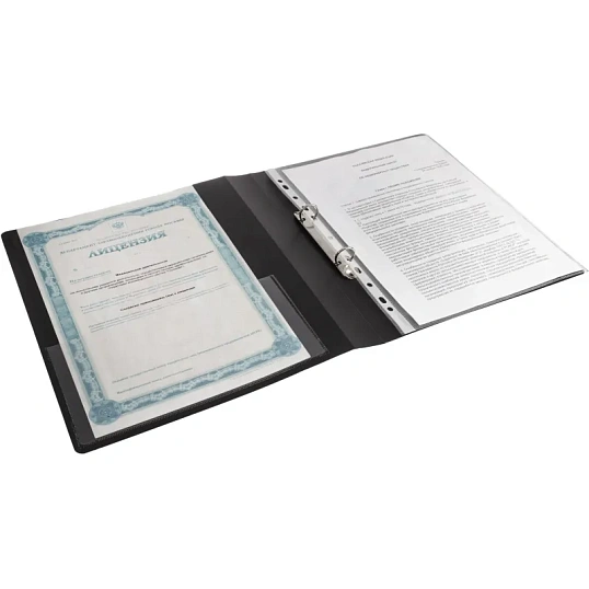 Папка на 2-х кольцах пласт. 25/32мм А4 Attache 07 черный