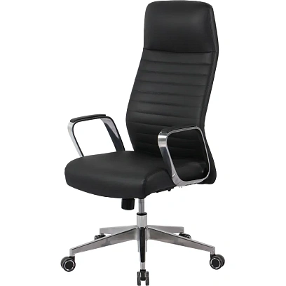 Кресло BN_Hg_EChair-505 TL нат. кожа черный алюминий