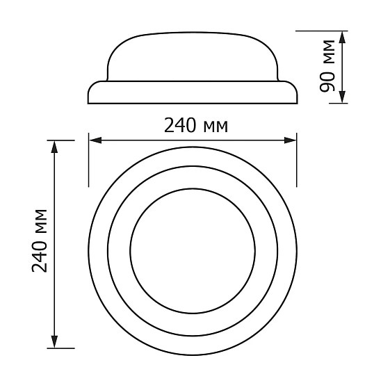 Светильник ЖКХ Topfort НБО 05-100-001 УХЛ2, Рондо, для ламп E27 до 100Вт