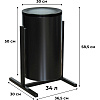 Урна стальная арт СЛ2-300 черная 300х510мм объем 36 л К