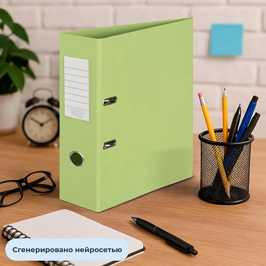 Папка-регистратор Attache Bright colours 80 мм мет. уг. лайм,ПБП2,карм.кор