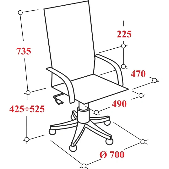 Кресло VB_EChair-655 LT TTW сетка/ткань черный, пластик