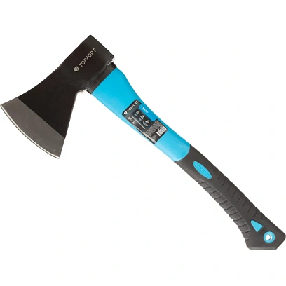Топор 800 г из углеродистой стали TOPFORT фибергласовое топорище