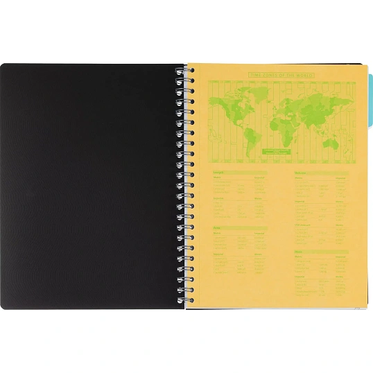 Бизнес-тетрадь SMARTBOOK А4 120л. клетка,спир,микроп,разд,карм,жел-оран