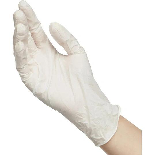 Перчатки нитрил, н/c, н/о, текстур, Benovy (L) 50п/уп, белый