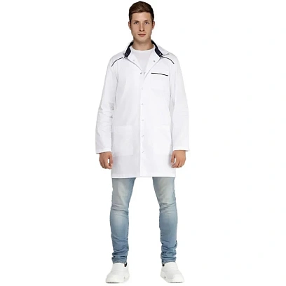 Халат для медицинского персонала муж. М22 ХЛ белый (р.52-54) 182-188