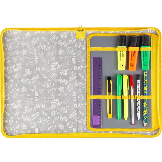 Папка для труда Шустрики, А4,резинки,ткань/ламин.,340х235х30,ПТ-Р4