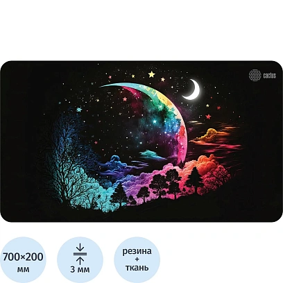Коврик для мыши Cactus Moon 700x400x3мм (CS-MP-PRO05XLL)