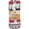 Плед флис Luscan, 130х170 см, 160 г/м2, олени разноцветный