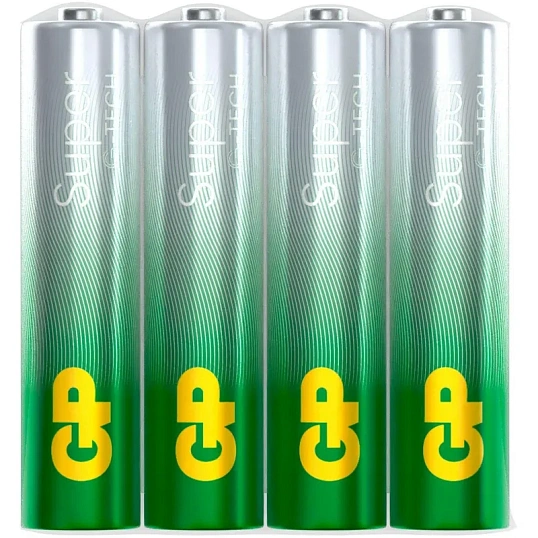 Батарейка GP Super AAA/LR03/24A 24ARS-2SB4/24AA21RA-2CRS4 96шт/уп, 4шт/бл