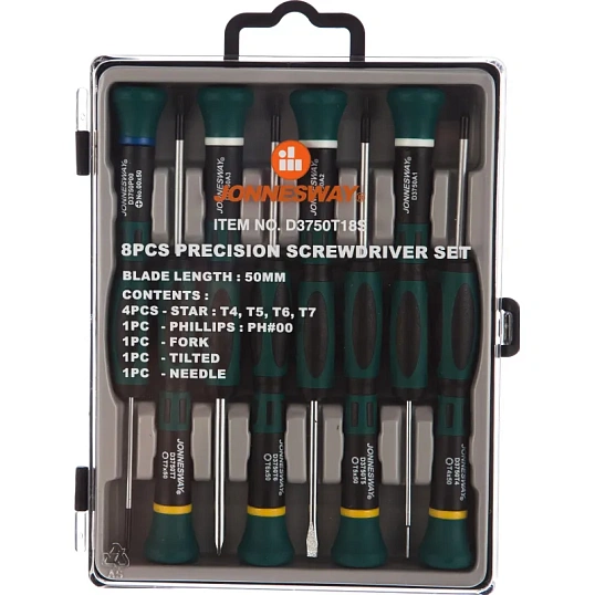 Набор отверток для точной механики TORX, 50 мм, 8 предметов D3750T18S