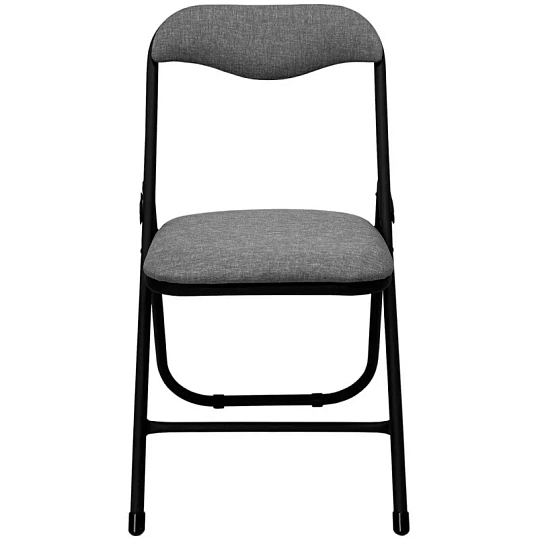 Стул складной  каркас черный,обивка ткань серый  РС 04