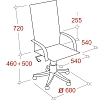 Кресло BN_Dp_Руководителя EChair-604 RT рецикл.кожа черная,