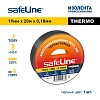 Изолента SafeLine THERMO 19мм х 20м х 0,18 мм черный, термостойкая (25266)