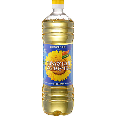 Масло Золотая Семечка подсолнечное раф., 1л