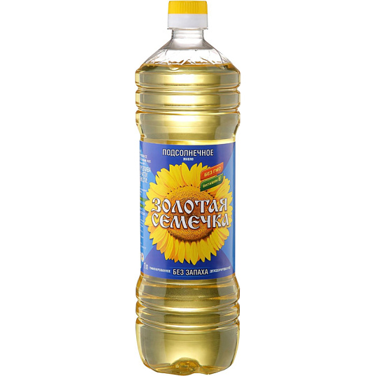 Масло Золотая Семечка подсолнечное раф., 1л
