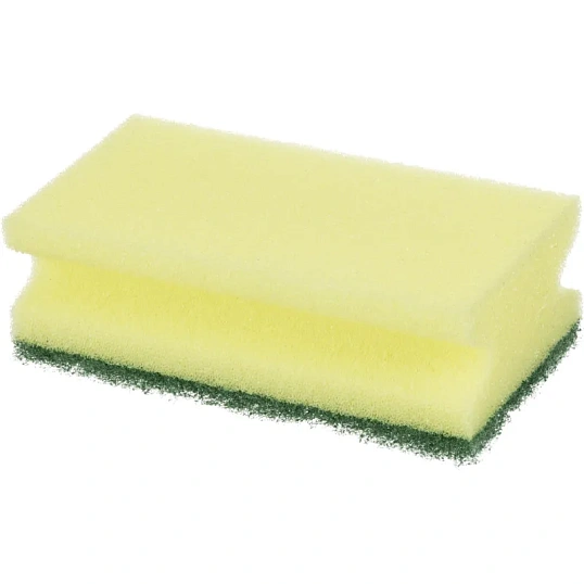 Губки для мытья посуды Т125 д/сложных загрязнений 130х70х45 желтые 8шт/уп