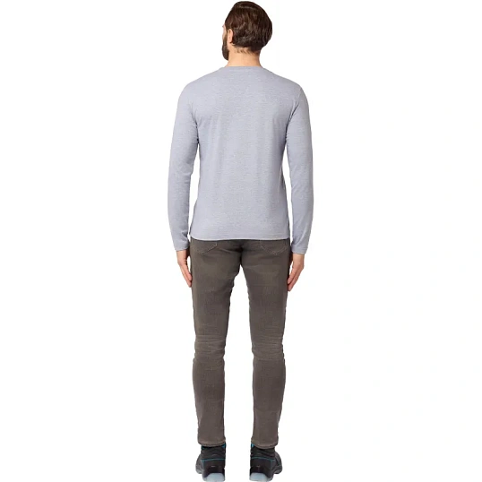 Футболка (160 г.) с длинным рукавом сер. (M)