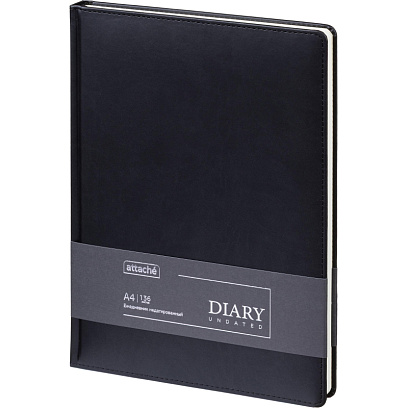Ежедневник недатированный ATTACHE Classic А4, 136л, черный