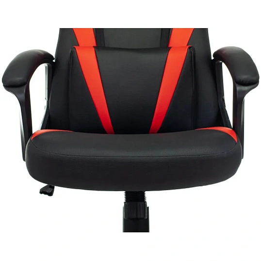 Кресло VB_Echair Easy Game-906 TPU кожзам черный/красный пластик
