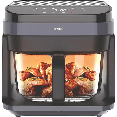 Аэрогриль Centek CT-3101,5,5л, 1350Вт, сенсорное упр., решетка, карбон.тэн